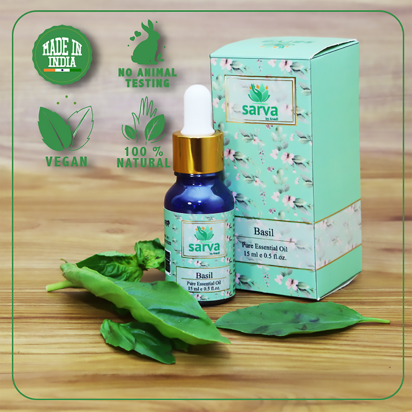 Basil Oil | Clear Blemishes & soothe inflamed skin| Natural Insect Repellent | Promote scalp health |