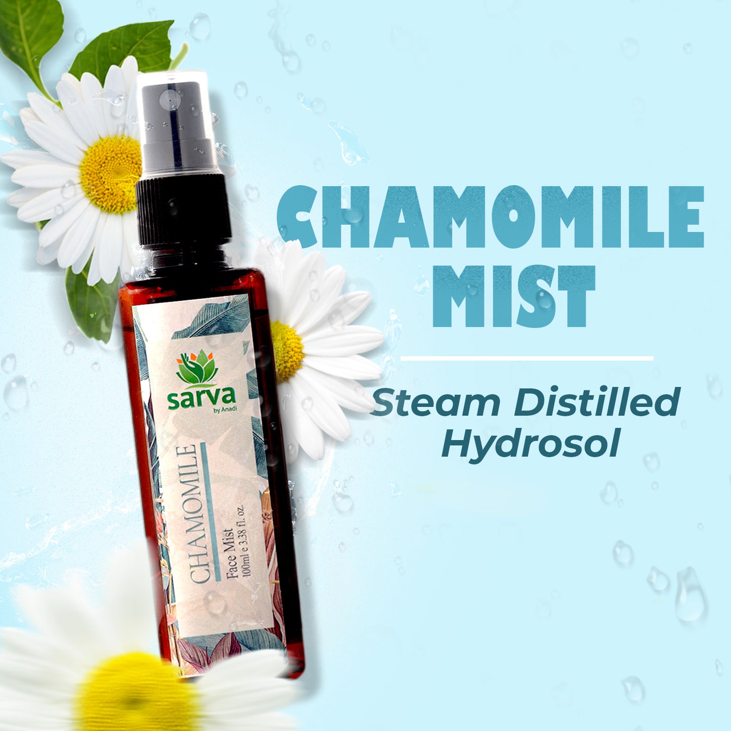 Chamomile Mist | Steam Distilled Hydrosol | Soothing & Calming