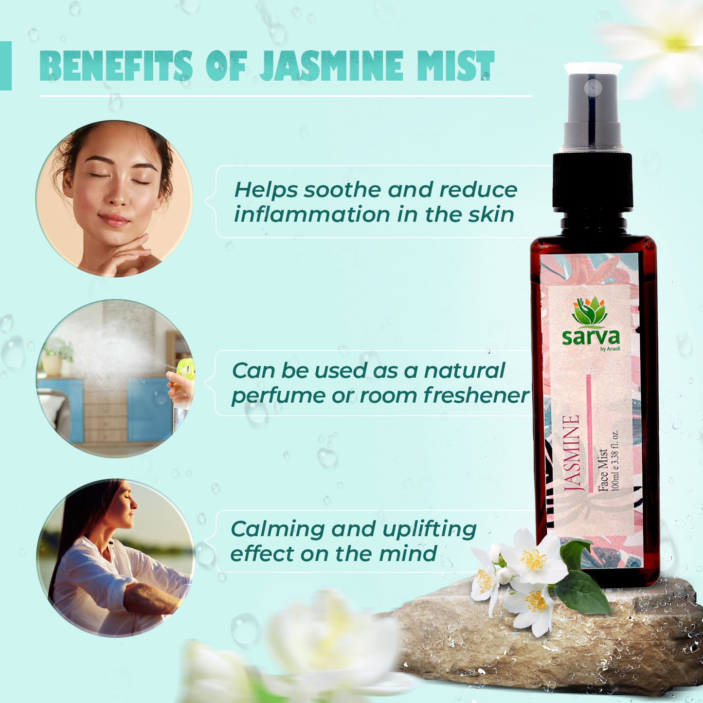 Jasmine Mist | Natural Toner | Steam Distilled Hydrosol