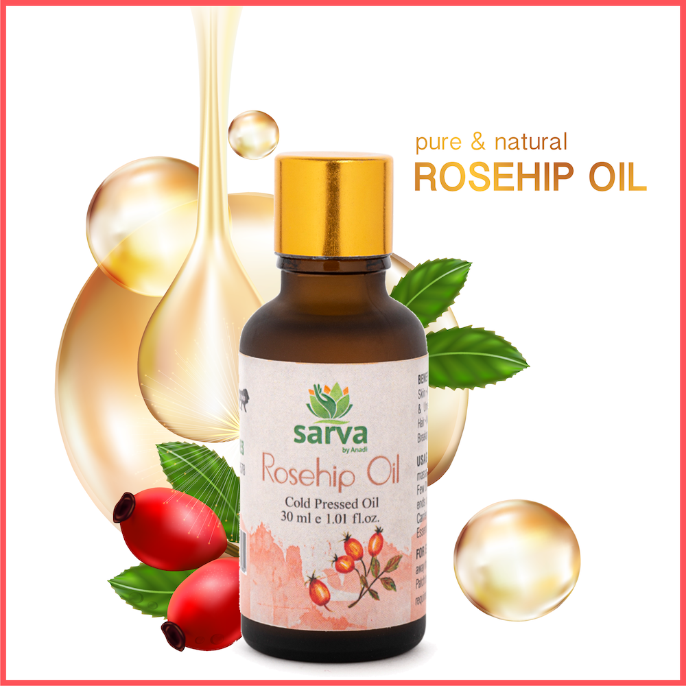 Rosehip Oil - Cold Pressed for Hyper-pigmentation | Non Sticky | Non Greasy | Boosts Skin Radiance