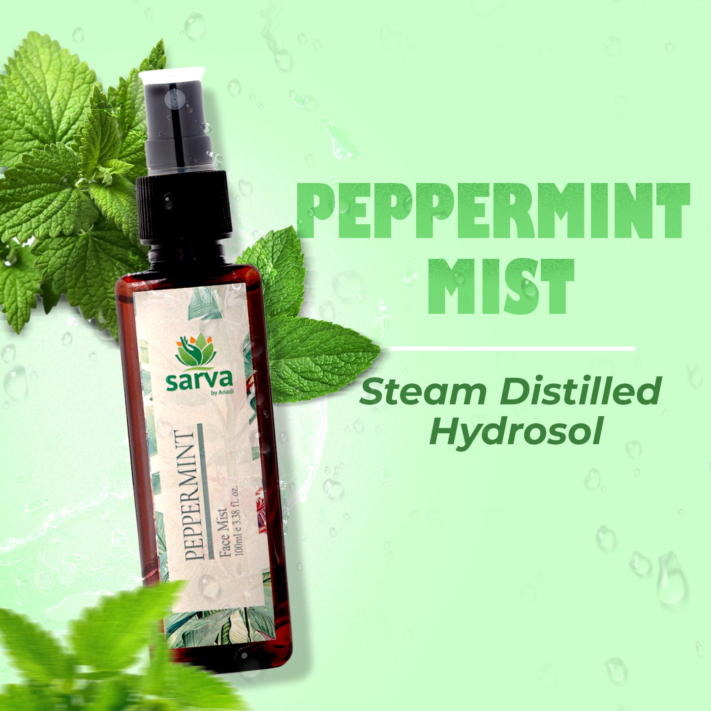 Peppermint Mist for Dry Itchy Scalp | Natural Face Toner | Tightens Pores