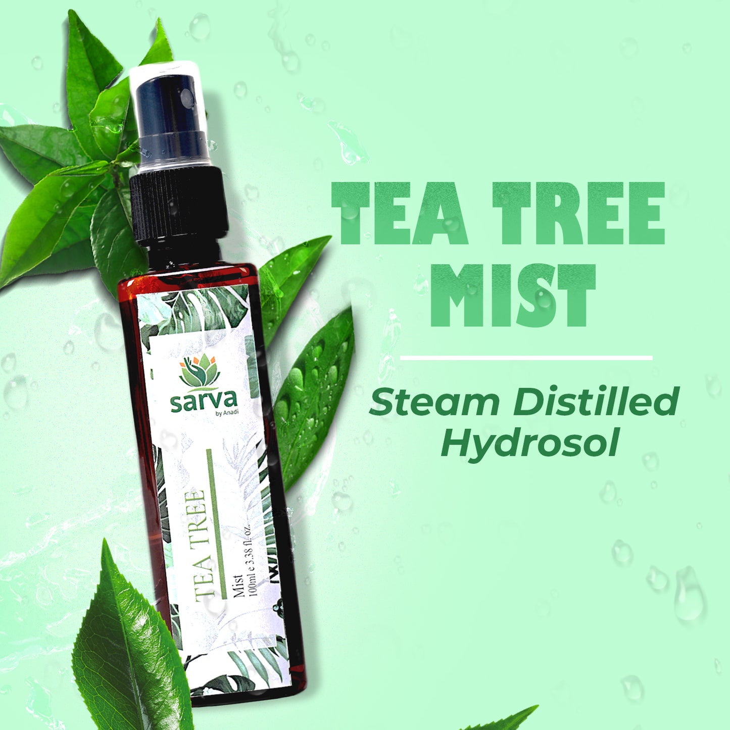 Tea Tree Mist - Oil & Acne Prone Skin | Natural Toner | Dandruff & Itchy Scalp | 100 ml