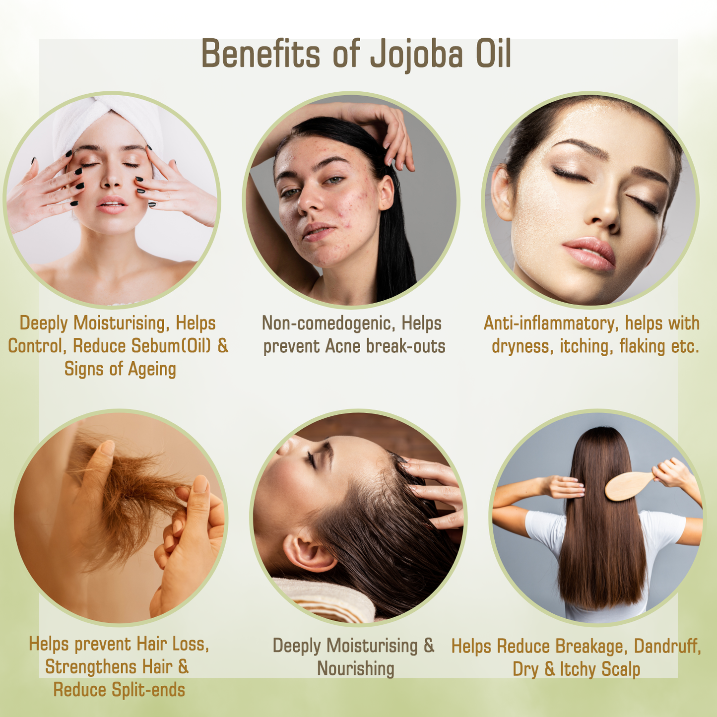 Jojoba hair oil has very Light and Soft Scent, Long Shelf Life ,Very rich in Vitamin E, Moisturizer Quality, Uplifts Hair & Skin Health, and Anti Ageing Qualities. Helps Strengthen Hair | HAir Growth