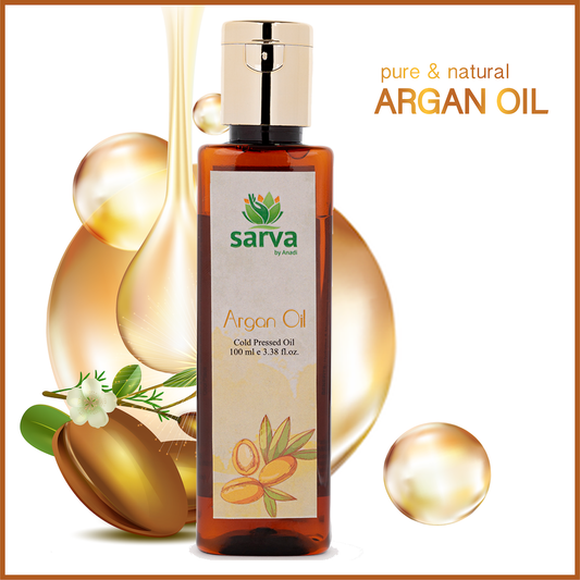 Argan Oil by Sarva by Anadi |  Nourish and Rejuvenate Your Hair and Skin with Argan Oil | Improves Scalp Health And Promotes Hair Growth Making Hair Fuller And Thicker | Non Sticky & Non Comedogenic |Deeply Nourishes Skin