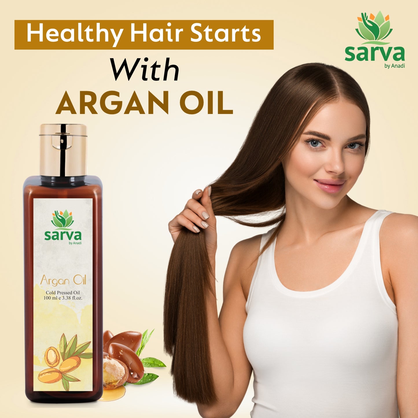 Argan Oil for Natural Hair Shine & Strength| Revitalize Hair | 100% Pure Cold Pressed Oil | Reduce Split ends |