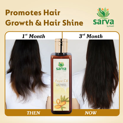 Argan Oil for Natural Hair Shine & Strength| Revitalize Hair | 100% Pure Cold Pressed Oil | Reduce Split ends |