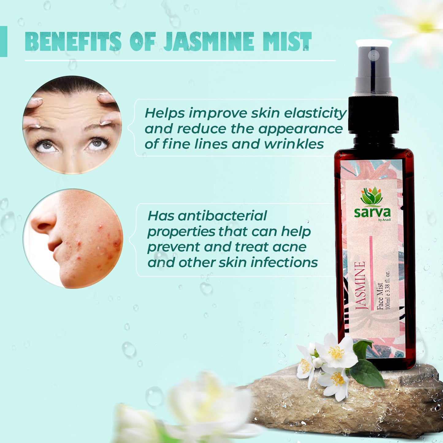 Jasmine Mist | Natural Toner | Steam Distilled Hydrosol