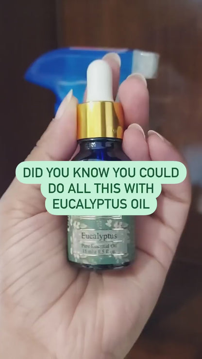 Eucalyptus Oil- 100% Pure & Natural Essential Oil | Helps Cold & Cough Relief | Natural Insect Repellent | Aromatherapy