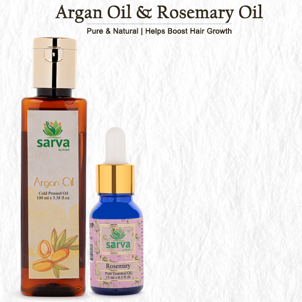 Argan Oil & Rosemary Oil | Hair Growth Combo | 100% Pure & Natural |