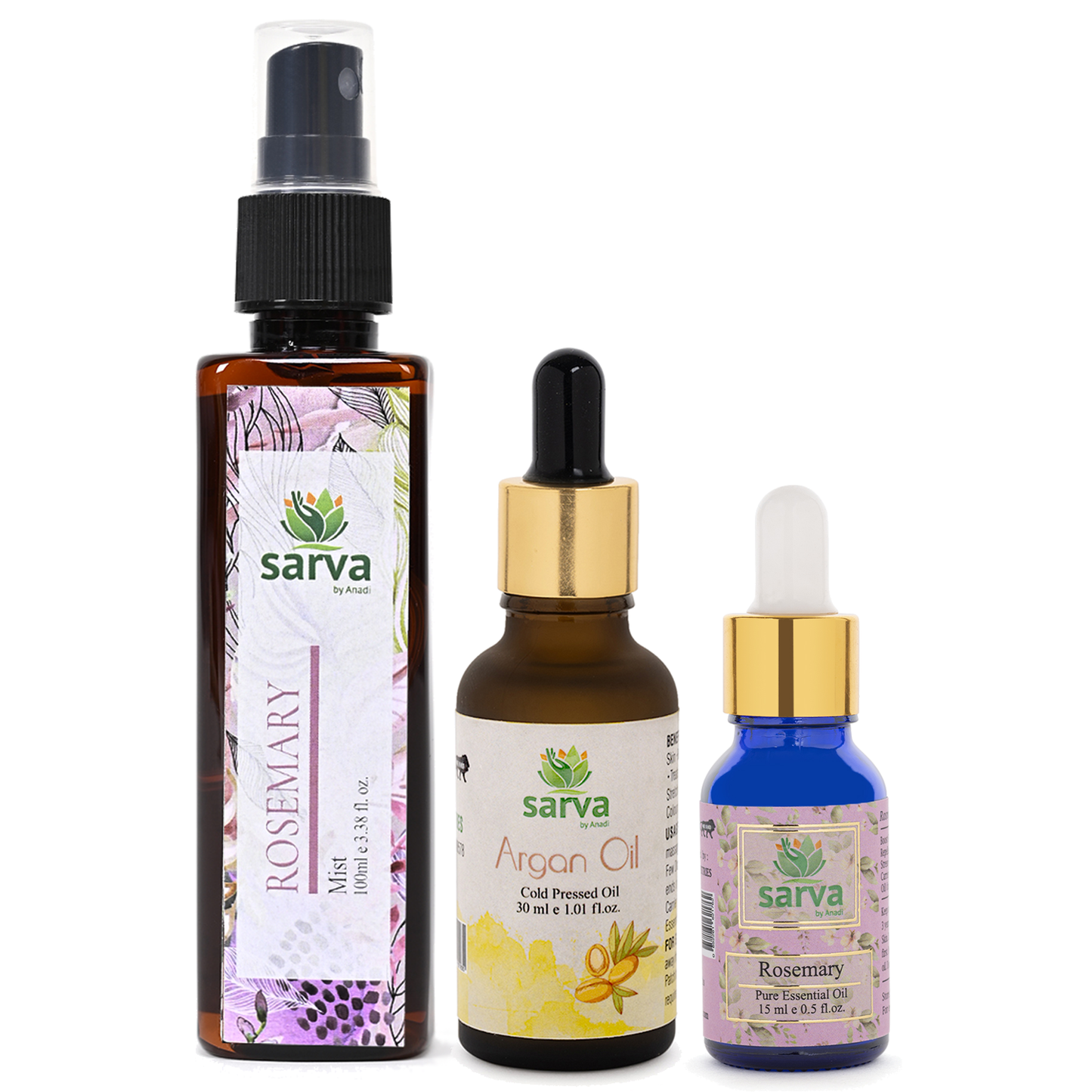 Hair Growth Kit - Rosemary Oil & Rosemary Mist for Hair Growth | Argan Oil for Dry & Frizzy Hair